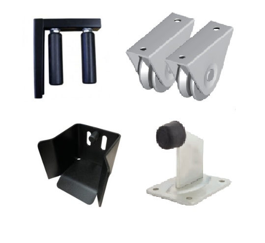 Sliding gate Hardware package includes Rollers Catcher Wheels and Stopper kit in Black