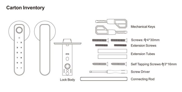 Smart Wireless Internet Base Door Lock-Black - Image 2